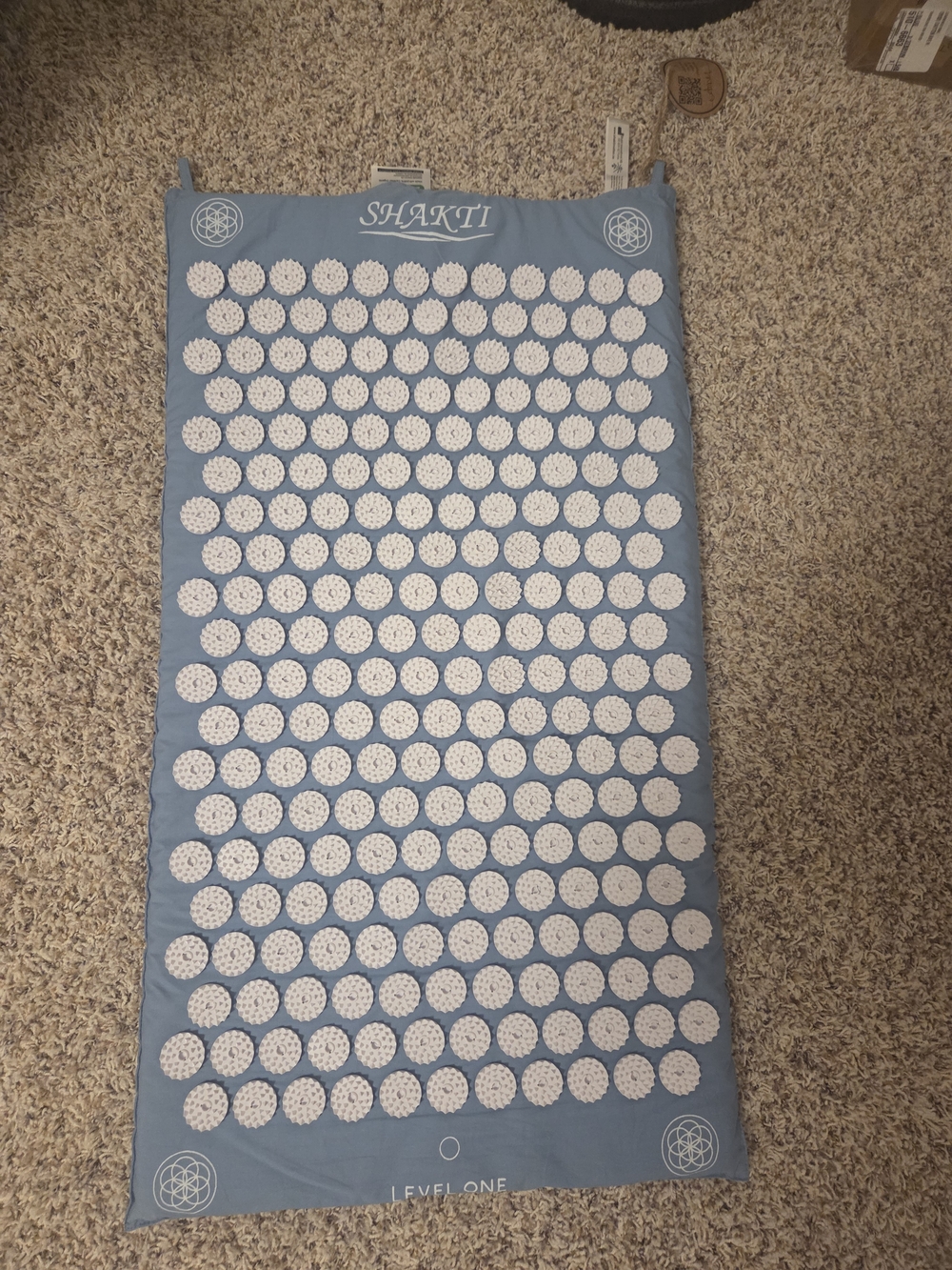 Shakti Blue Acupressure Mat with White Discs